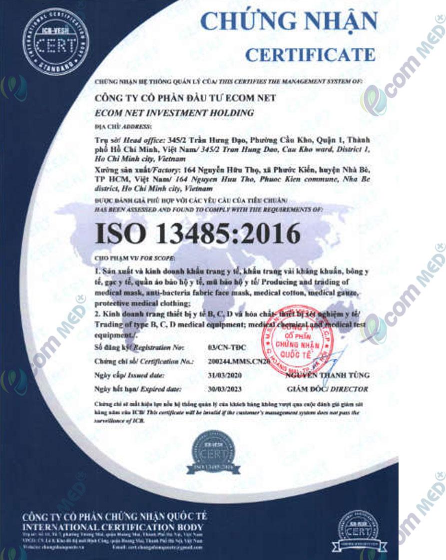 Iso 16 Iso 9001 15 Cfs Ecommed